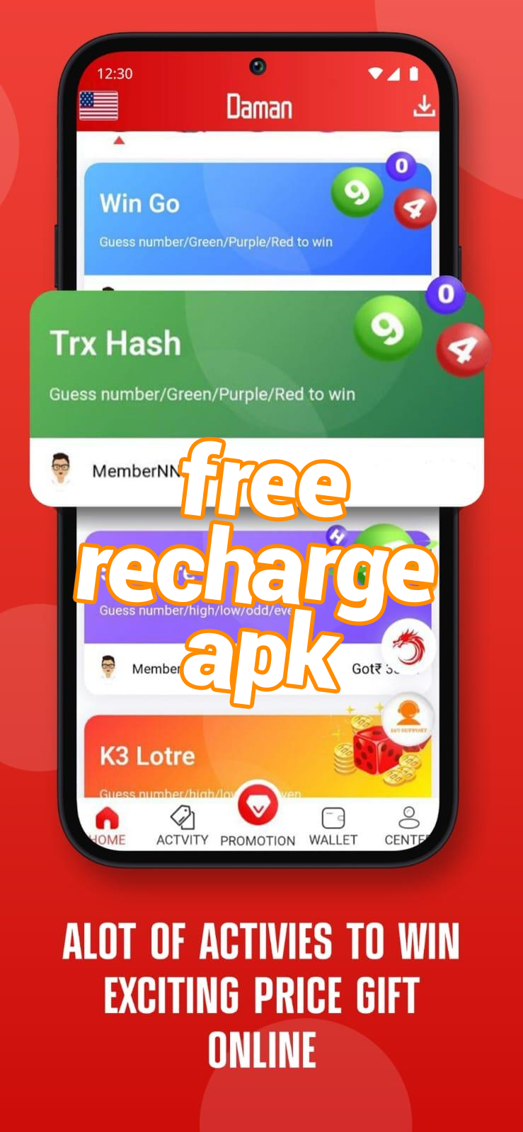 free recharge apk Screenshots